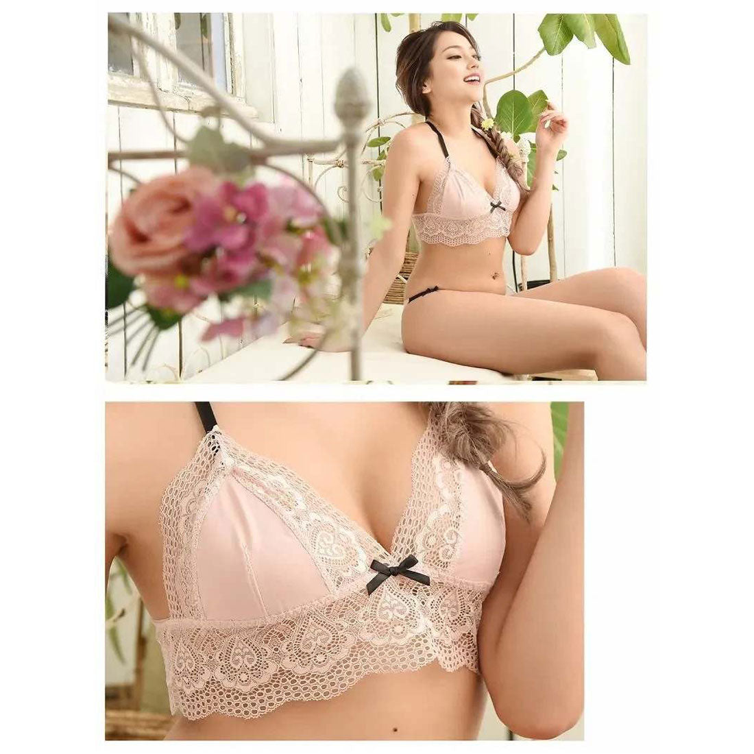 リューユ Rew-You noalice レース ブラ 下着 ランジェリー リボン【返品不可商品】 （パープル） パープル