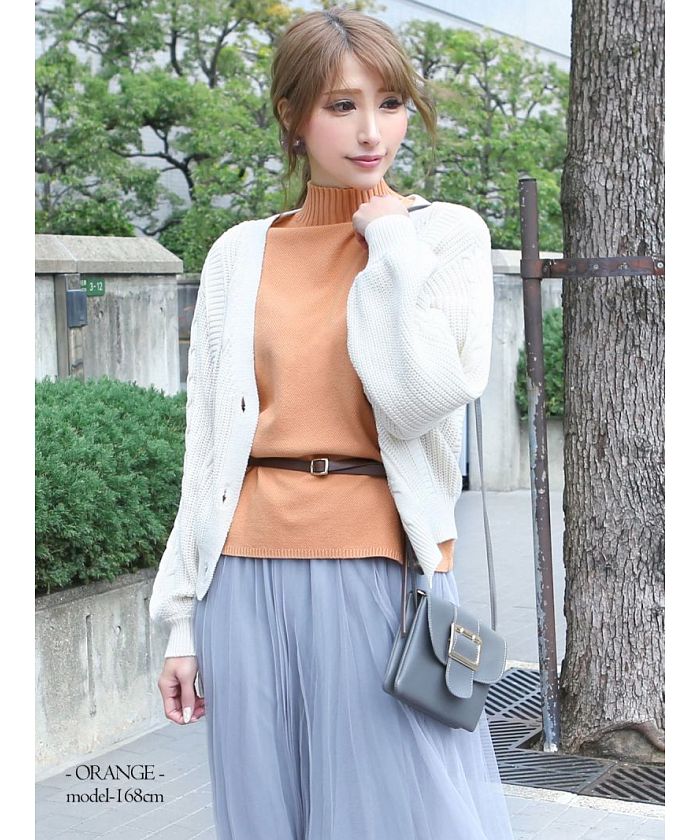 アールベート Rvate ニット 半袖 無地 ハイネック シンプル