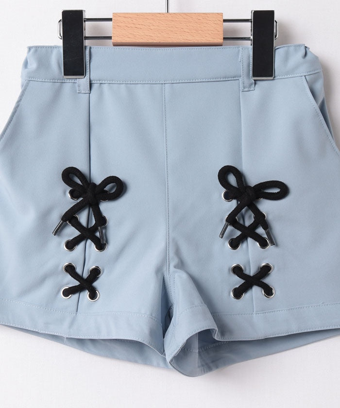 シ・シュ・ノン Si・Shu・Non レースアップパンツ