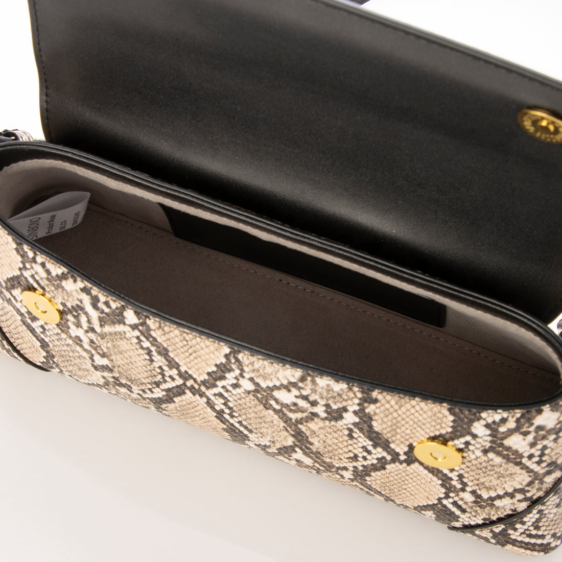 シンボノ SINBONO Amelia Shoulder Bag - Natural Snake Embossed （他） 他