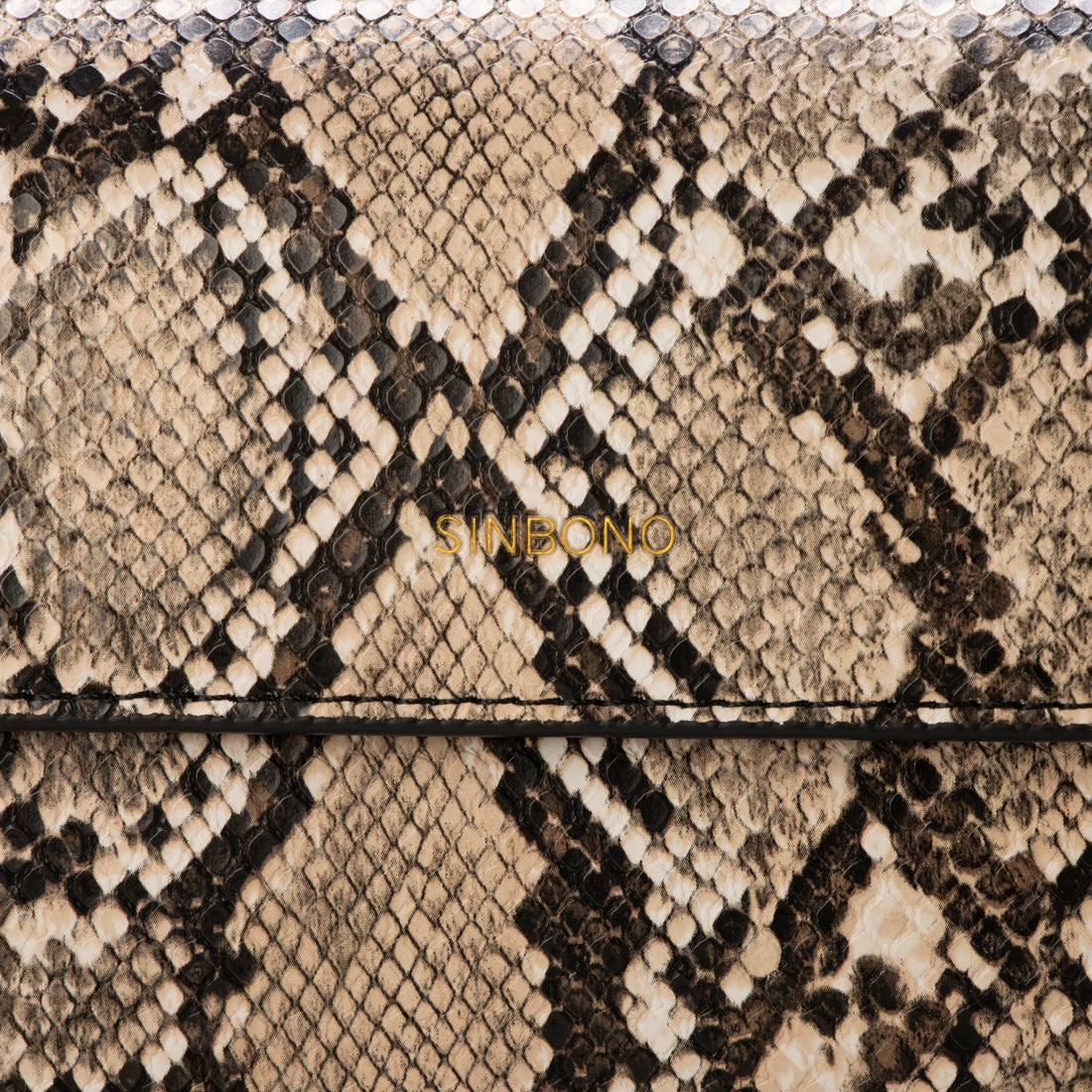 シンボノ SINBONO Amelia Shoulder Bag - Natural Snake Embossed （他） 他
