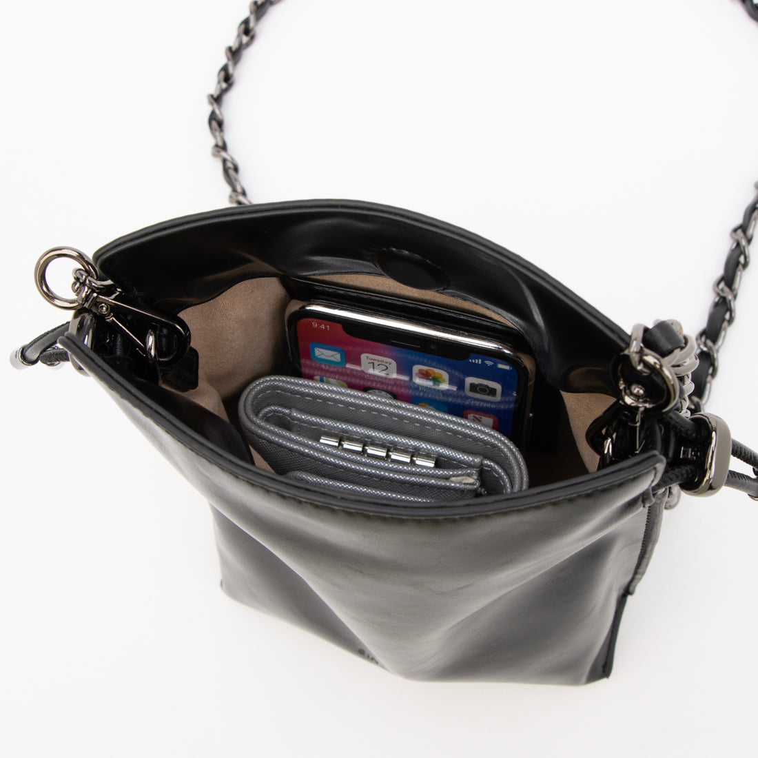 シンボノ SINBONO Nina Crossbody Wallet Phone Bag-Black （ブラック） ブラック