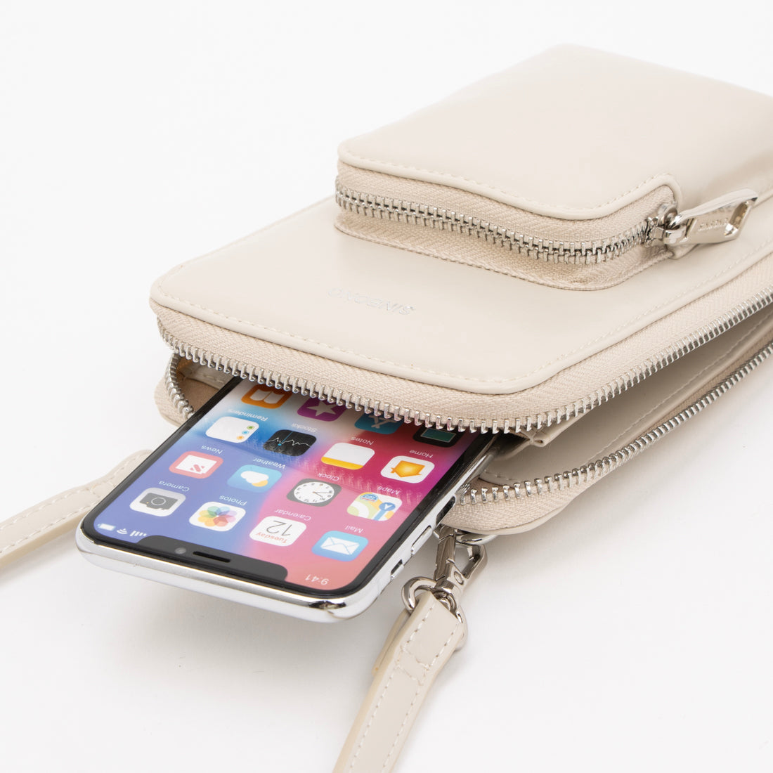 シンボノ SINBONO Celia Crossbody Wallet Phone Bag - Grayish White （ホワイト） ホワイト