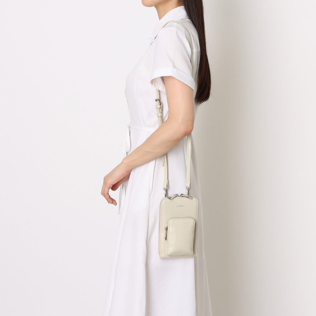 シンボノ SINBONO Celia Crossbody Wallet Phone Bag - Grayish White （ホワイト） ホワイト