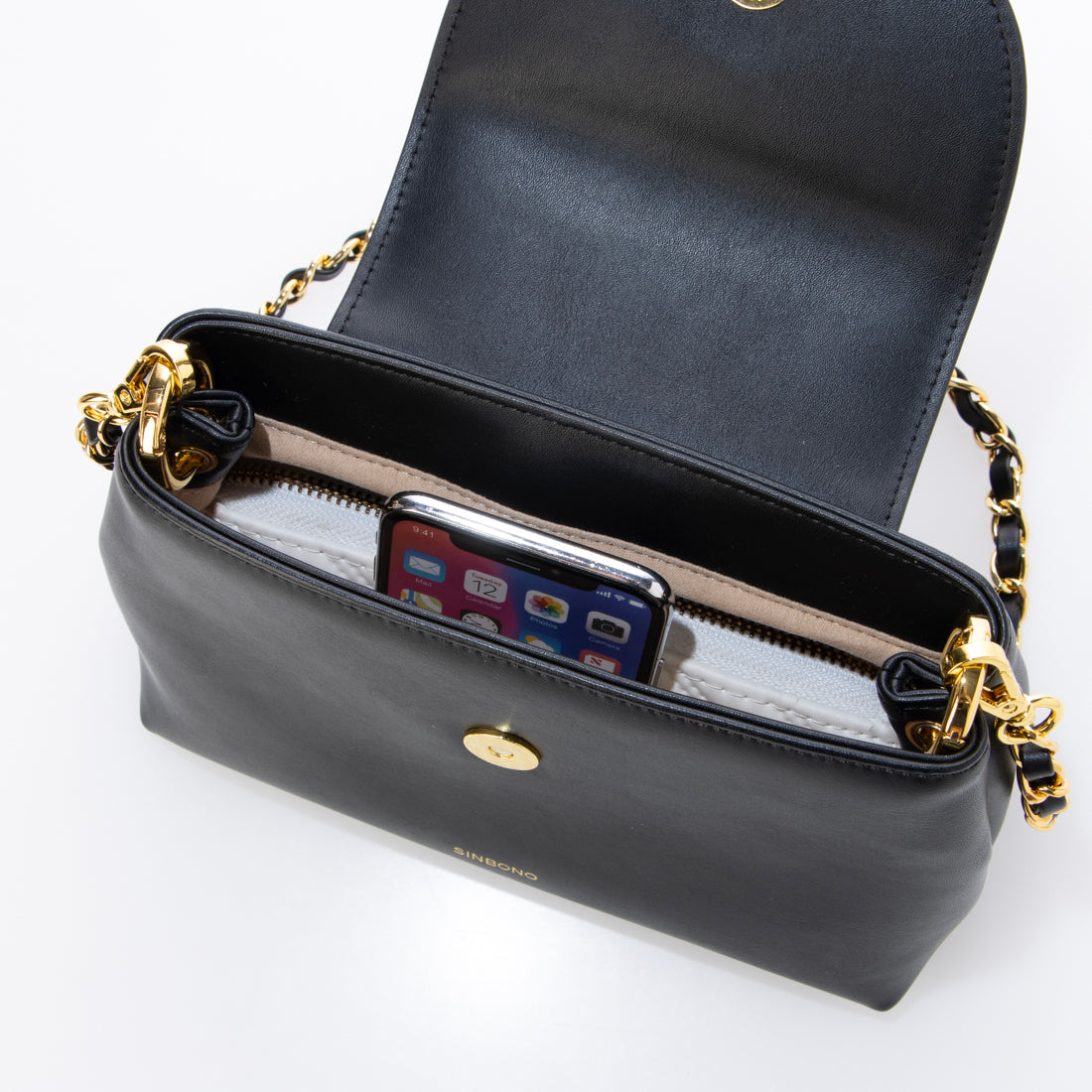シンボノ SINBONO Simone Shoulder Crossbody Bag - Black （ブラック） ブラック