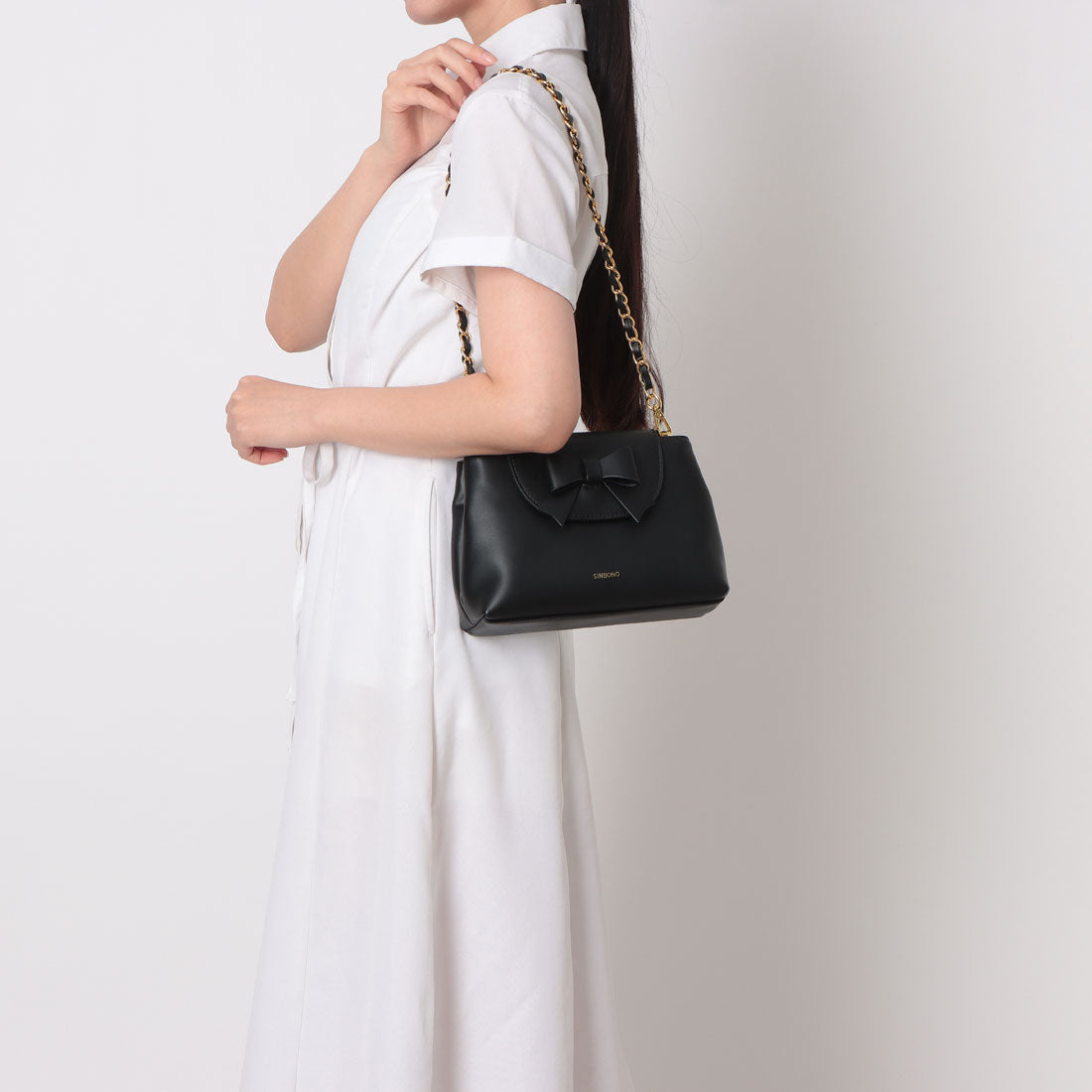 シンボノ SINBONO Simone Shoulder Crossbody Bag - Black （ブラック） ブラック
