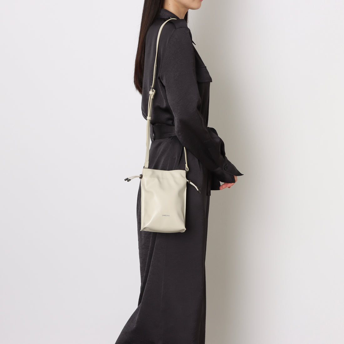 シンボノ SINBONO Nina Crossbody Wallet Phone Bag-Grayish White （ホワイト） ホワイト