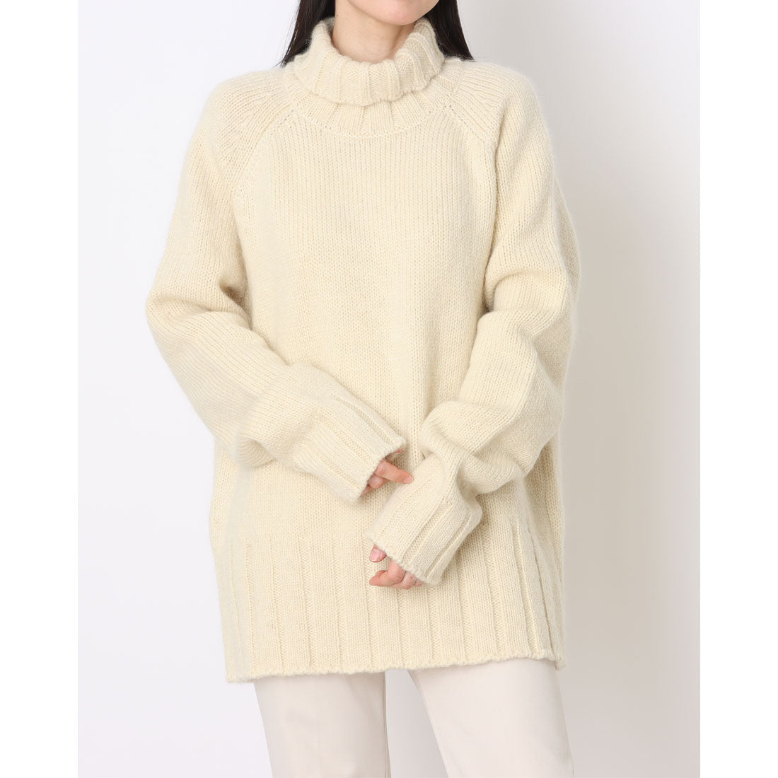 シーロン SIIILON Mixed light knit sweater （WHT） WHT