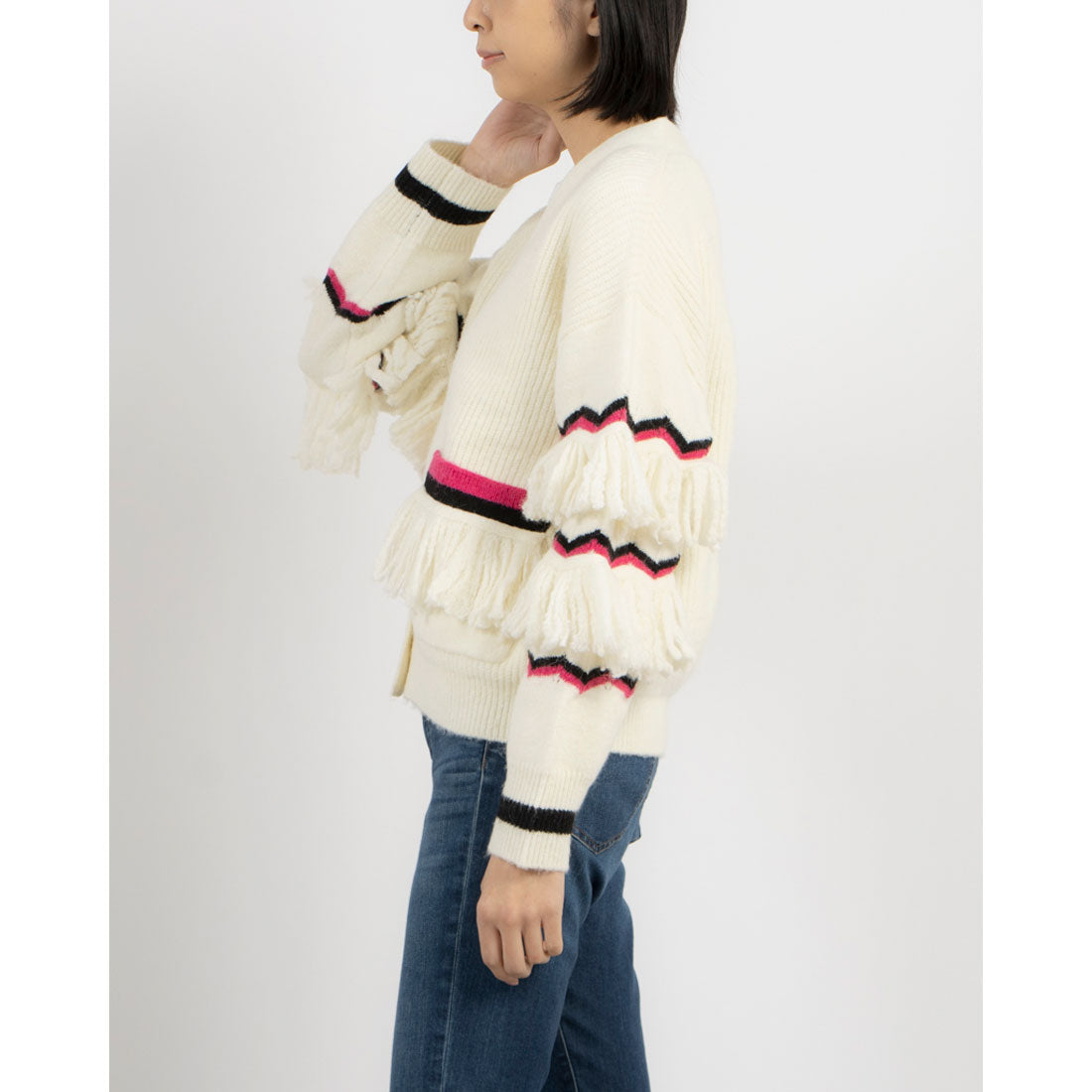 シルビアン ヒーチ SILVIAN HEACH フリルポイントVネックカーディガン