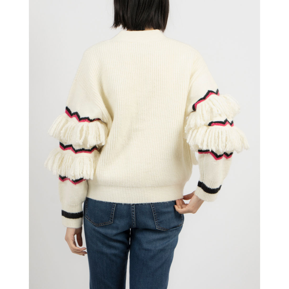 シルビアン ヒーチ SILVIAN HEACH フリルポイントVネックカーディガン