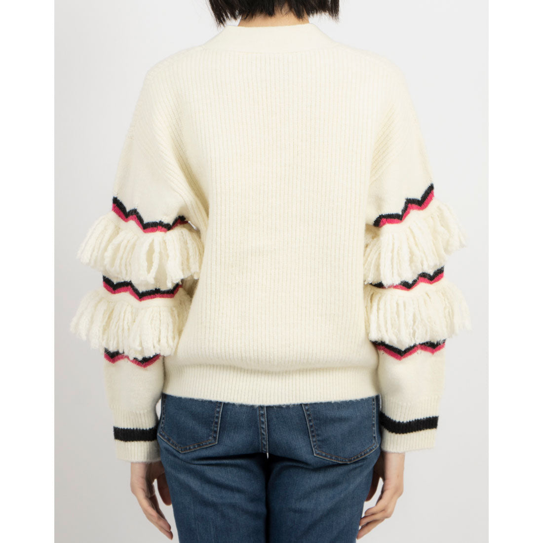 シルビアン ヒーチ SILVIAN HEACH フリルポイントVネックカーディガン