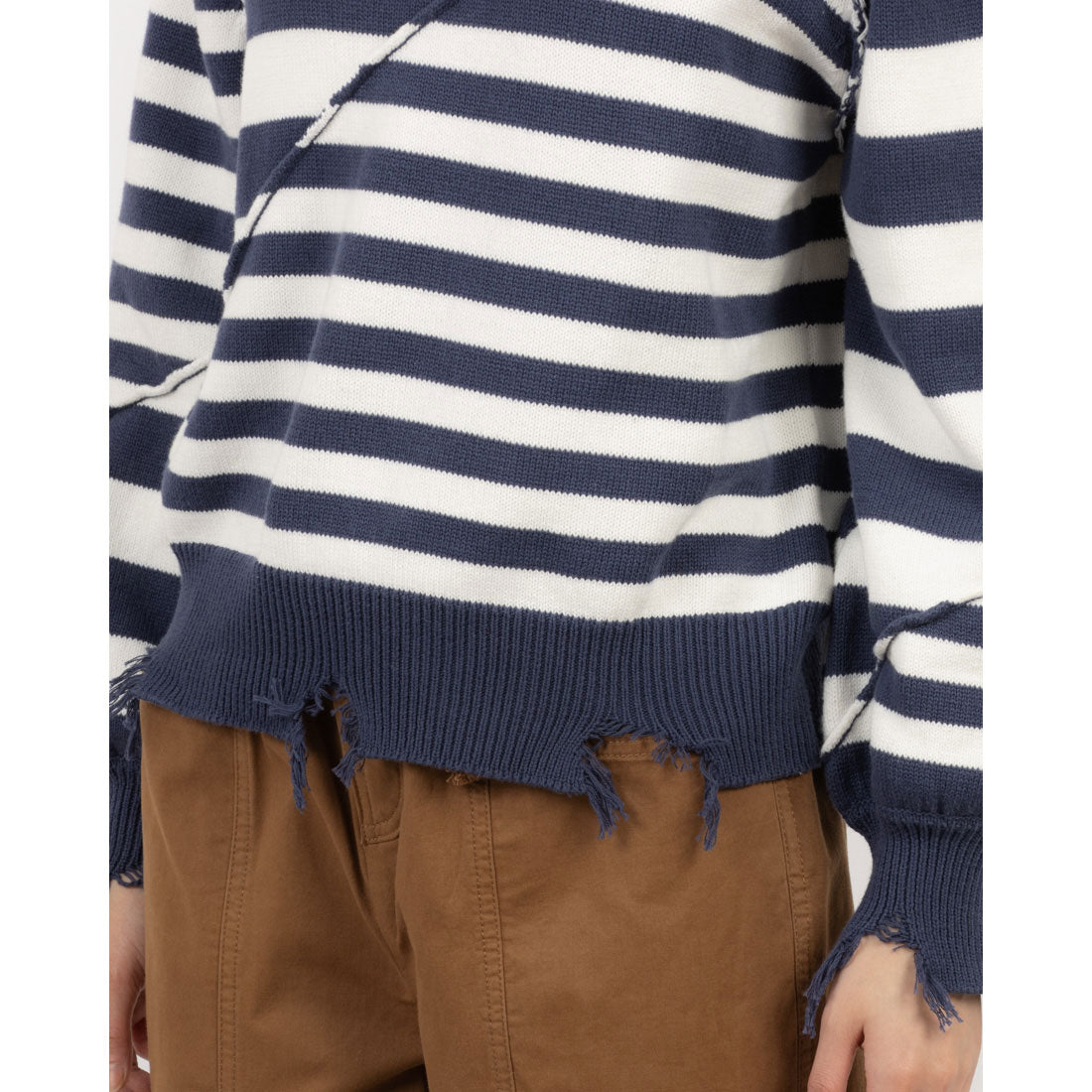 シルビアン ヒーチ SILVIAN HEACH ボタンポイント切替ボーダーTOPS
