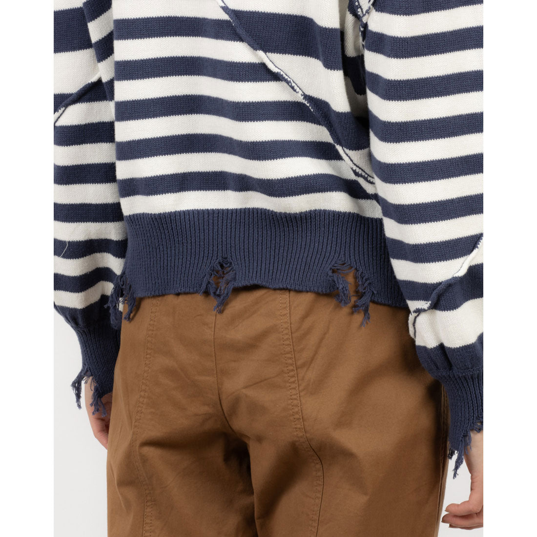 シルビアン ヒーチ SILVIAN HEACH ボタンポイント切替ボーダーTOPS