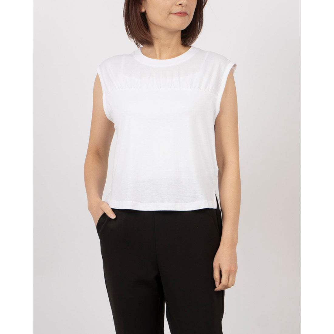 シルビアン ヒーチ SILVIAN HEACH ギャザーポイントTシャツ （WHITE） WHITE
