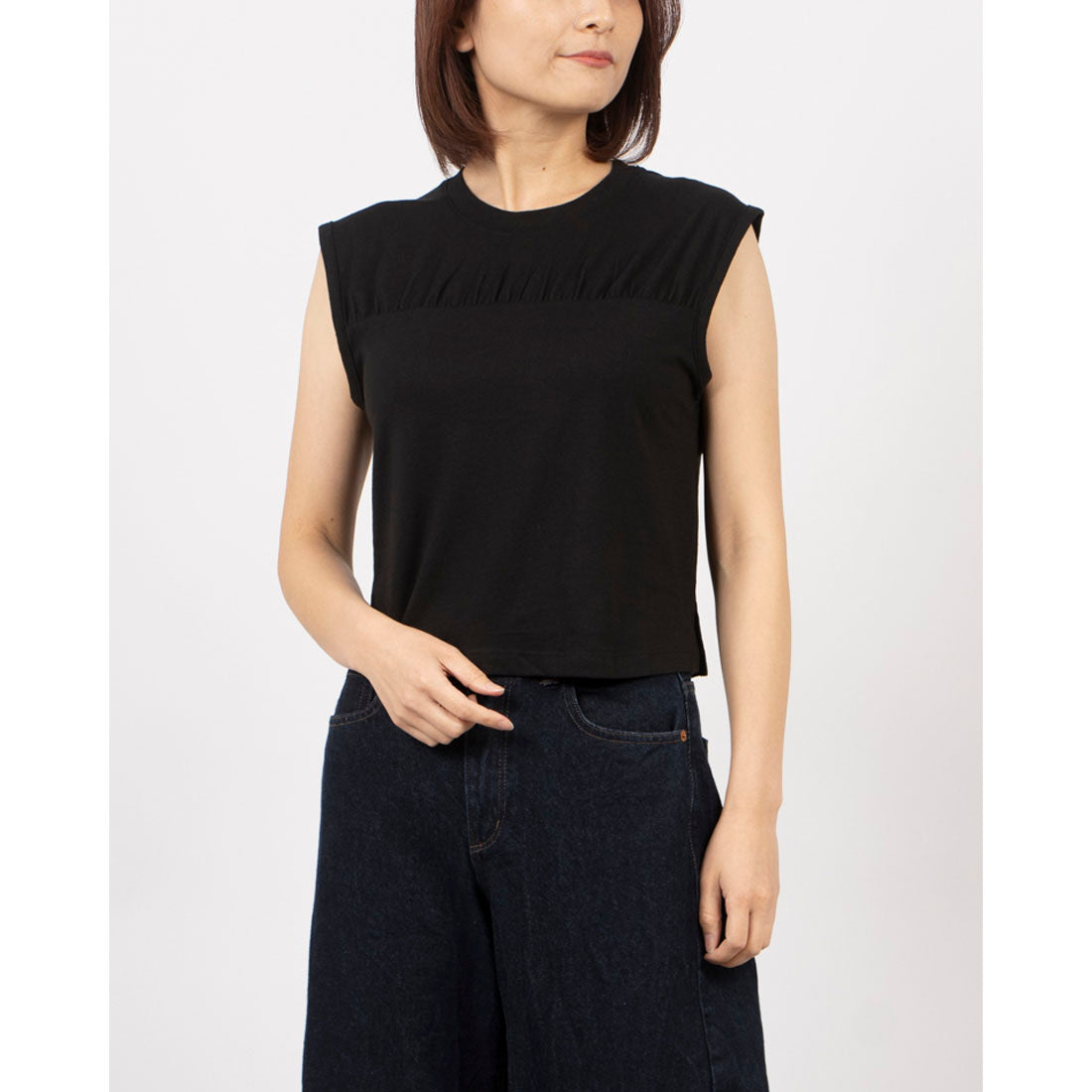 シルビアン ヒーチ SILVIAN HEACH ギャザーポイントTシャツ （BLACK） BLACK