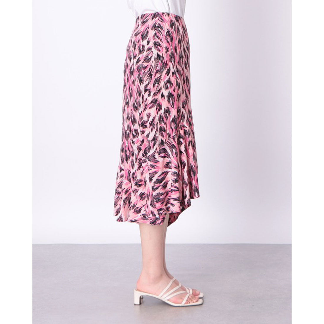 シルビアン ヒーチ SILVIAN HEACH レオパードプリントアシメSK （PINK） PINK