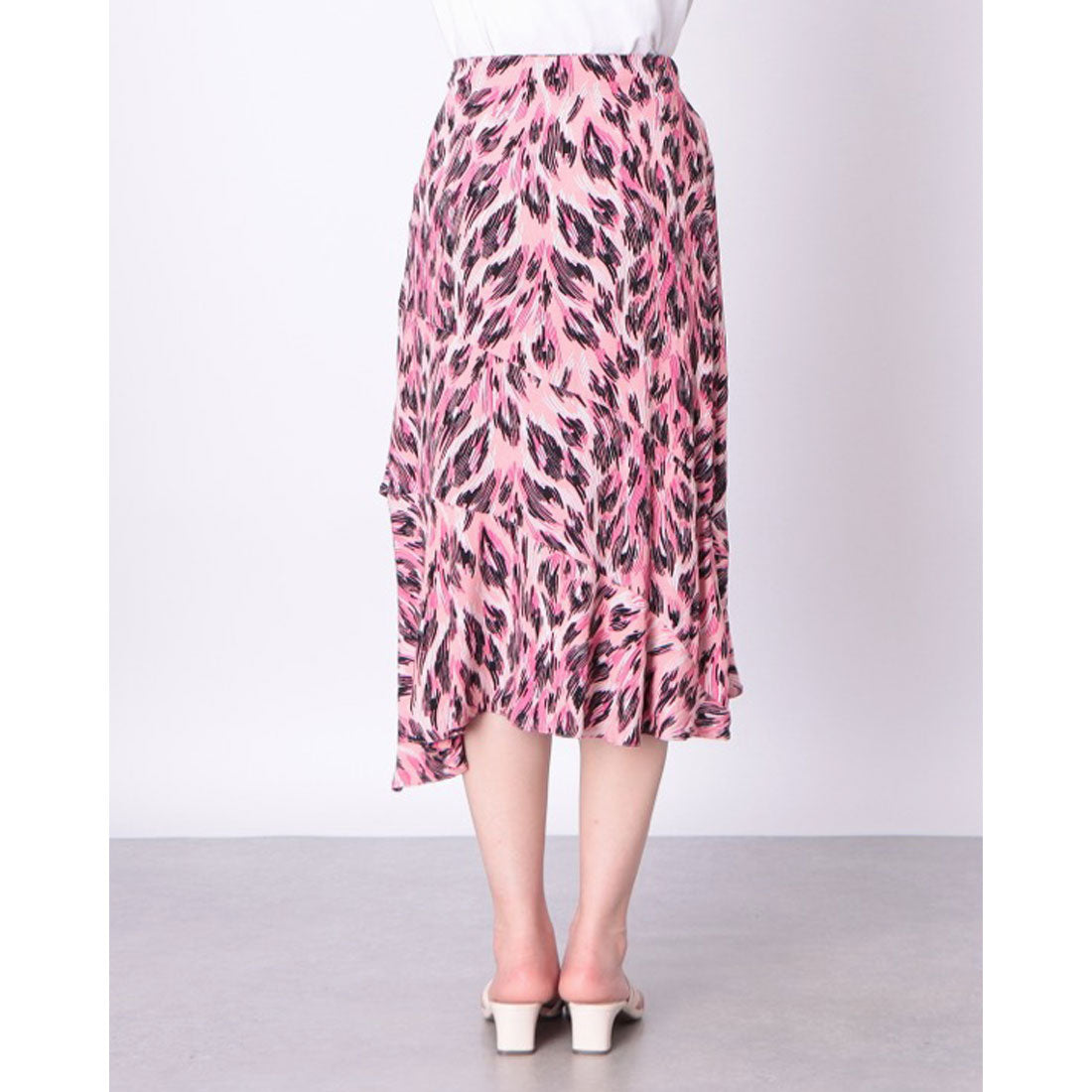 シルビアン ヒーチ SILVIAN HEACH レオパードプリントアシメSK （PINK） PINK