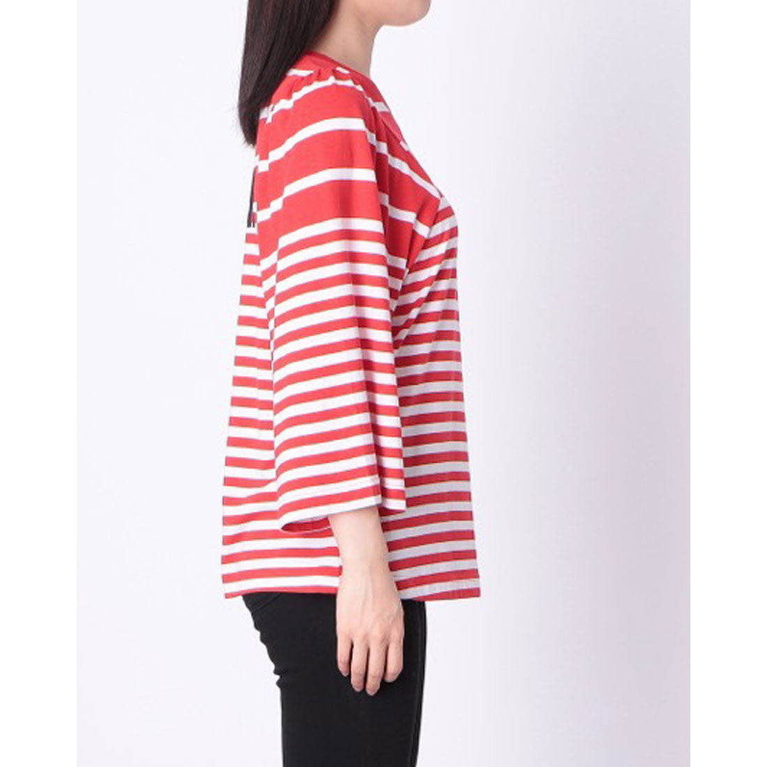 シルビアン ヒーチ SILVIAN HEACH ピッチ違いボーダーTOPS （RED） RED