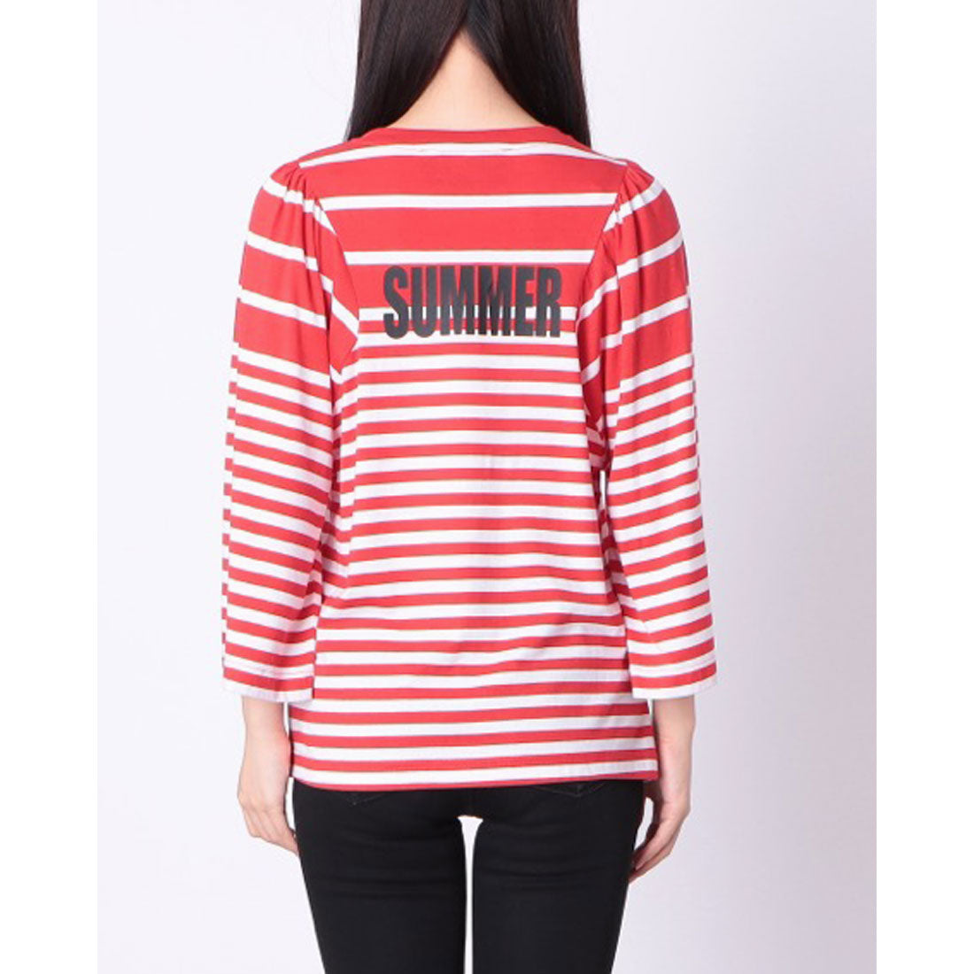 シルビアン ヒーチ SILVIAN HEACH ピッチ違いボーダーTOPS （RED） RED