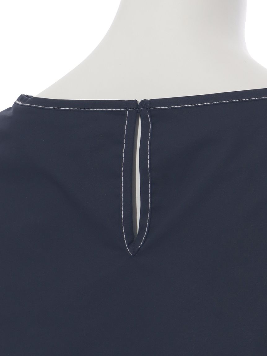 シルビアン ヒーチ SILVIAN HEACH 配色ノースリTОPS （ネイビー） ネイビー