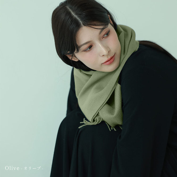 Filomo Cashmere Blend Scarf Check Plain
