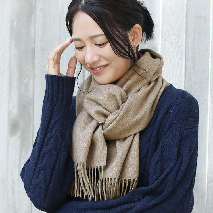 Filomo Cashmere Blend Scarf Check Plain