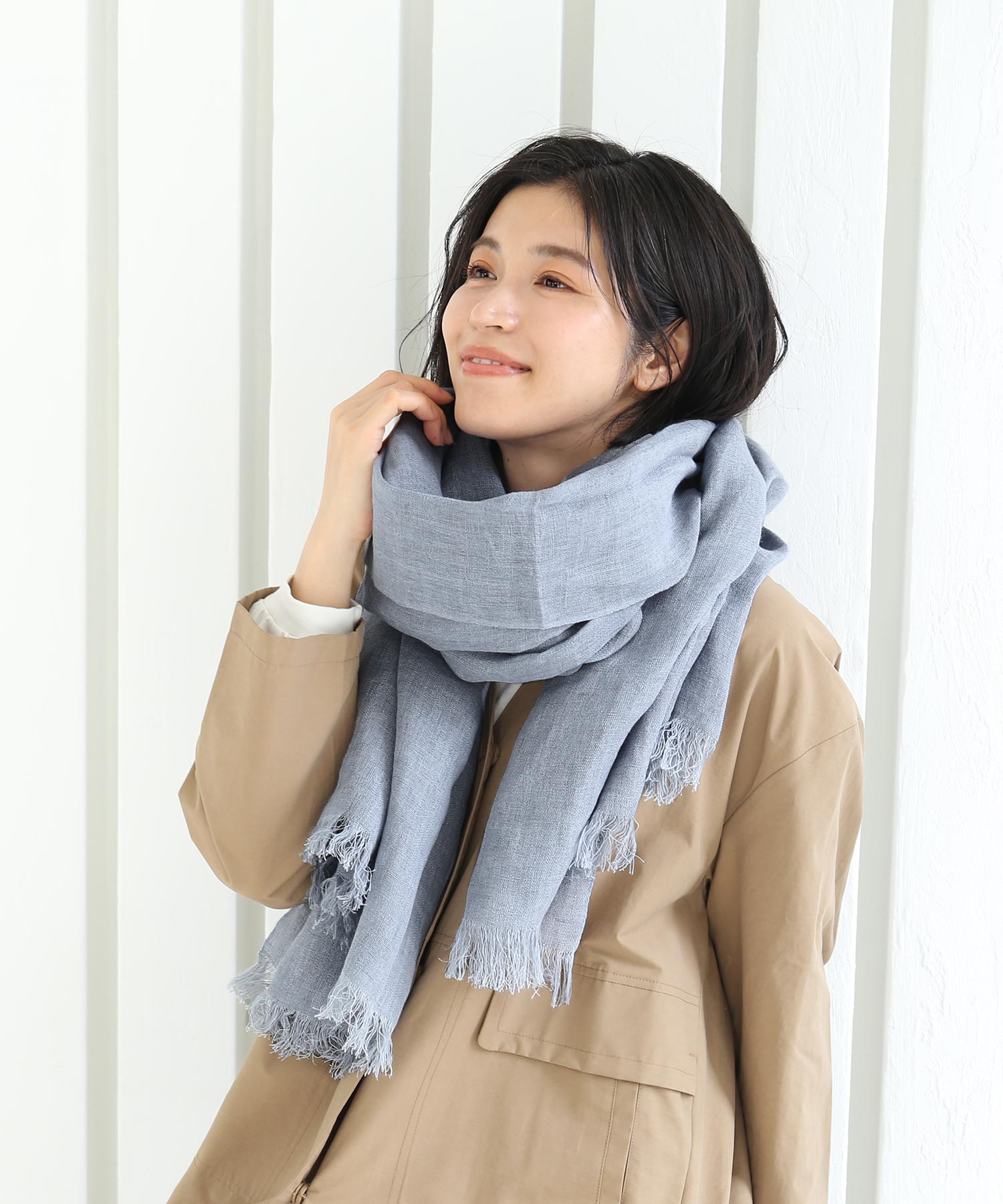 菲洛莫 Filomo [Filomo]亞麻大圍巾UV防護