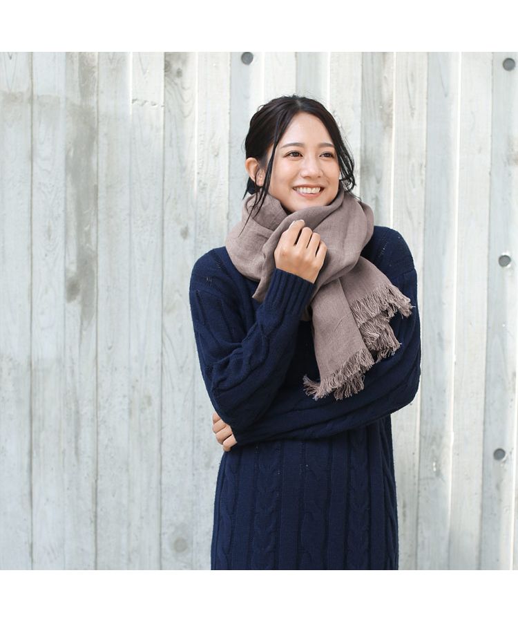 菲洛莫 Filomo [Filomo]亞麻大圍巾UV防護