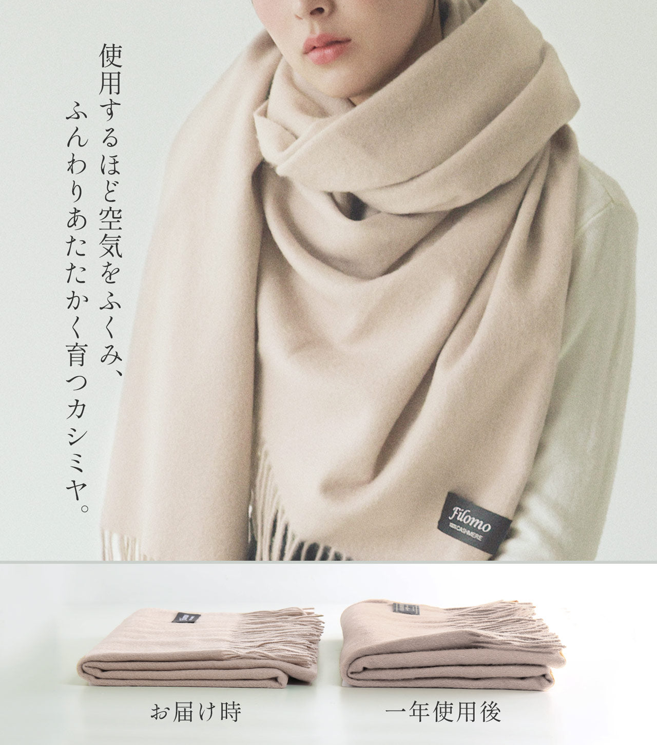 Filomo Cashmere 100% Large Scarf Stole