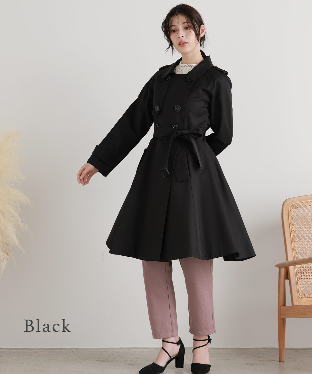 フィローモ Filomo フレアトレンチコート （ベージュ） ベージュ