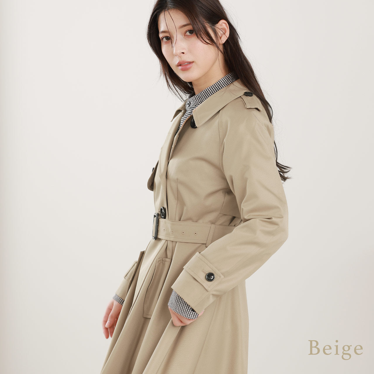 フィローモ Filomo フレアトレンチコート （ベージュ） ベージュ