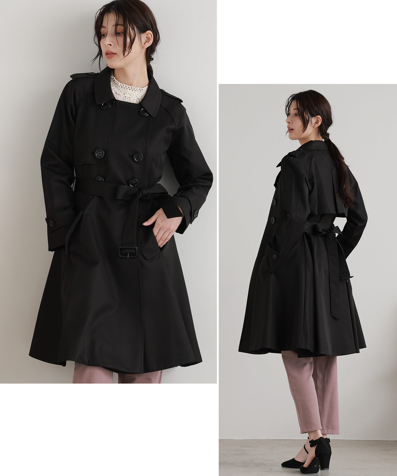 フィローモ Filomo フレアトレンチコート （ベージュ） ベージュ