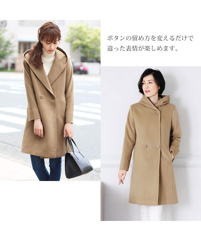 フィローモ Filomo [Filomo]カシミヤ混ウールフード付きコート