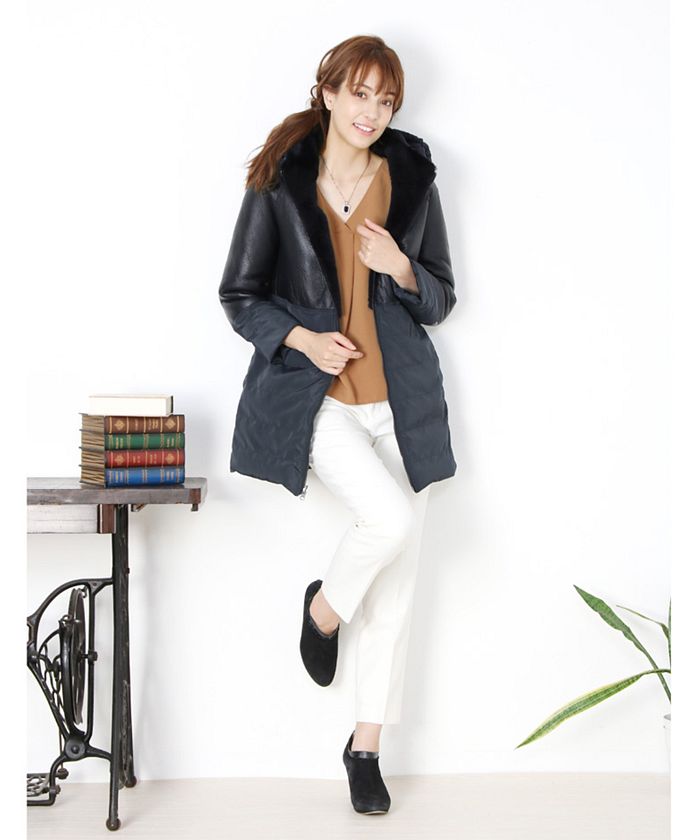 Filomo Mouton & Down Reversible Coat