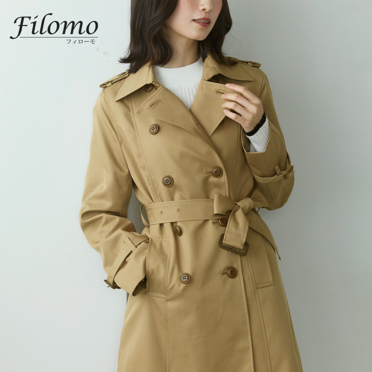 フィローモ Filomo トレンチコート （キャメル） キャメル