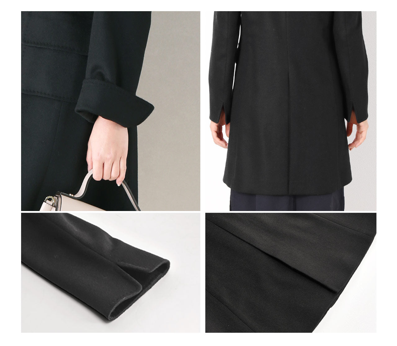フィローモ Filomo [Filomo] カシミヤコート ノーカラー Aライン レディース （ブラック） ブラック