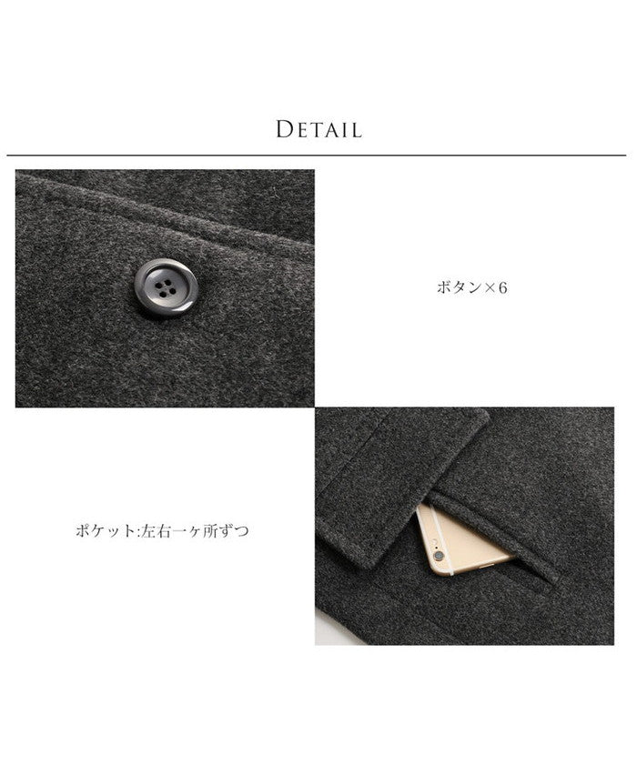 Filomo [Filomo] Women's Stehkragen Coat with Fur wool