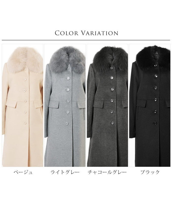 Filomo [Filomo] Women's Stehkragen Coat with Fur wool