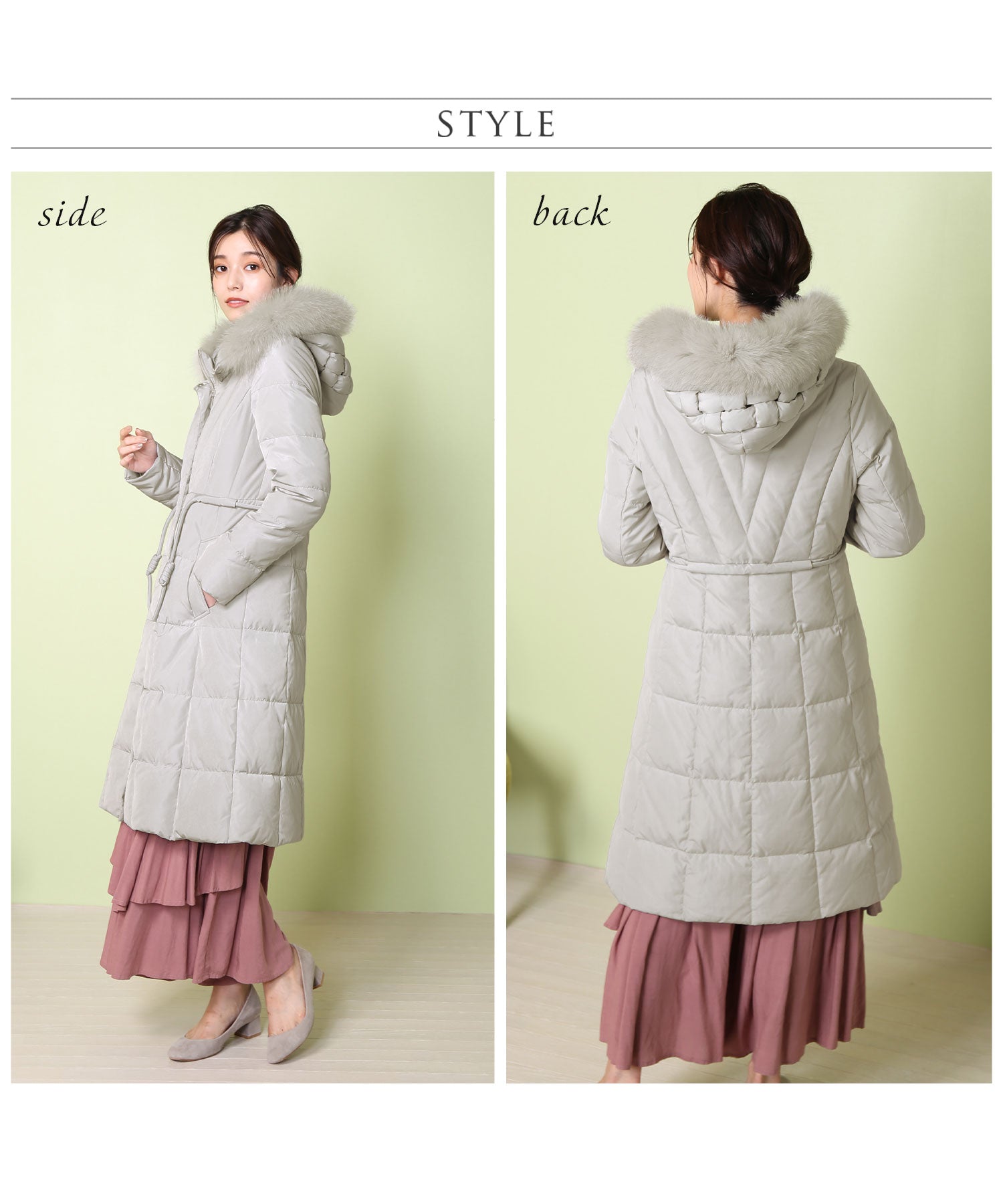 フィローモ Filomo [Filomo] ダウンコートブルーフォックス付き