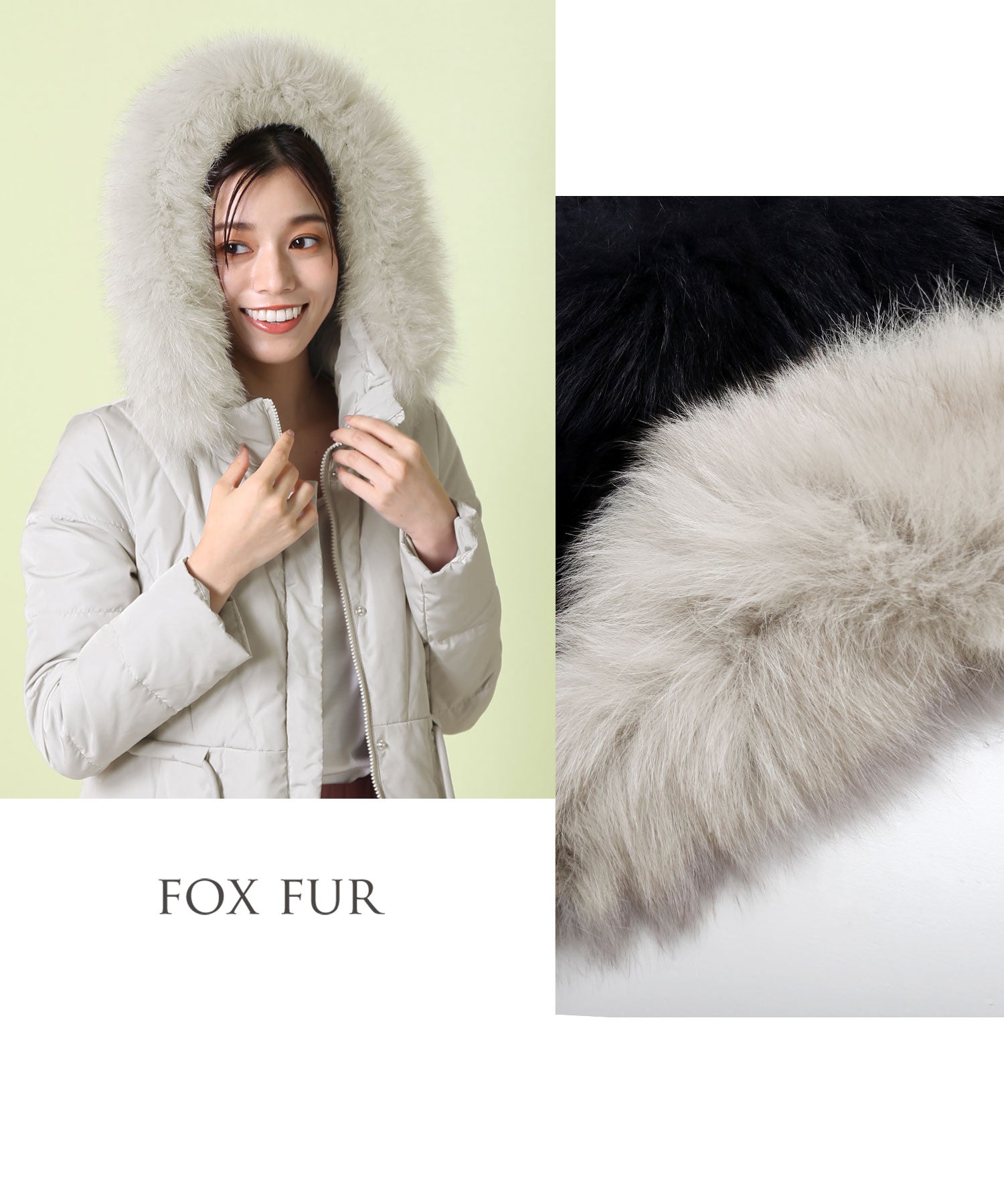 フィローモ Filomo [Filomo] ダウンコートブルーフォックス付き