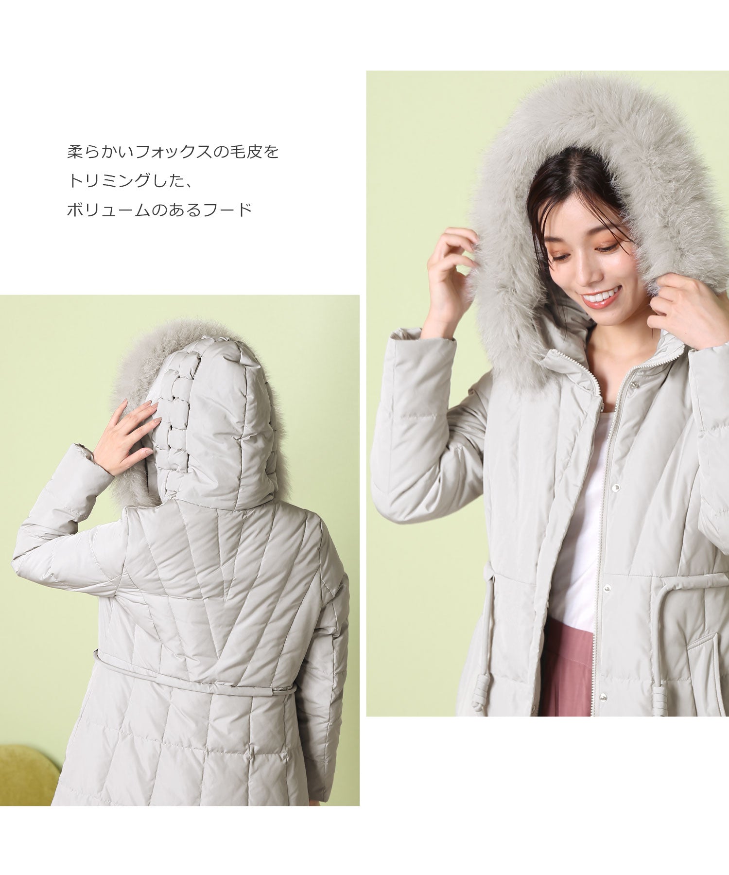 フィローモ Filomo [Filomo] ダウンコートブルーフォックス付き