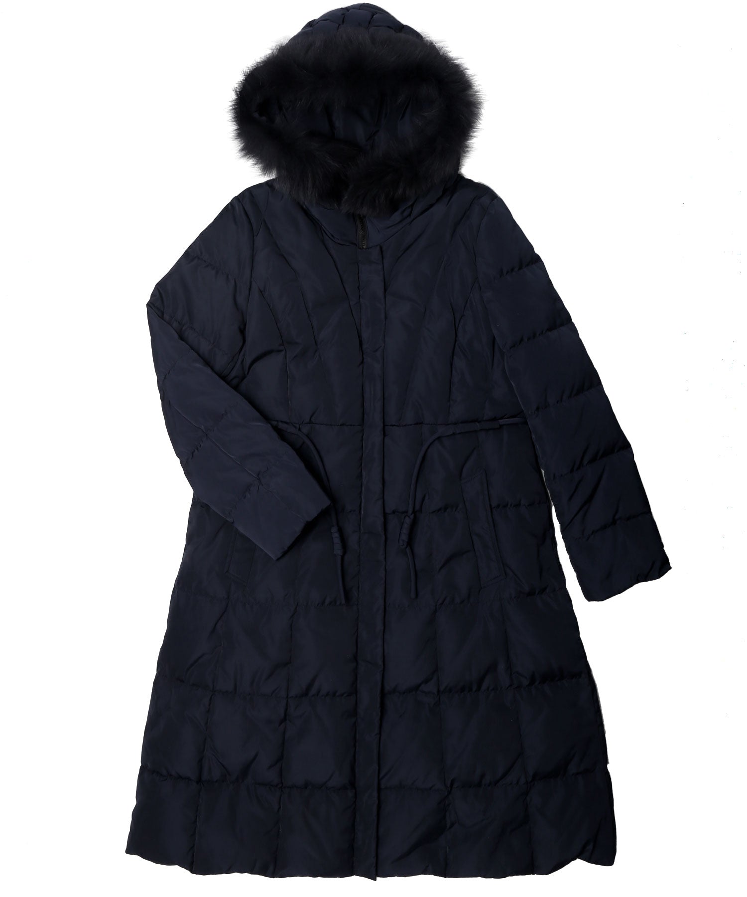 フィローモ Filomo [Filomo] ダウンコートブルーフォックス付き,ネイビー