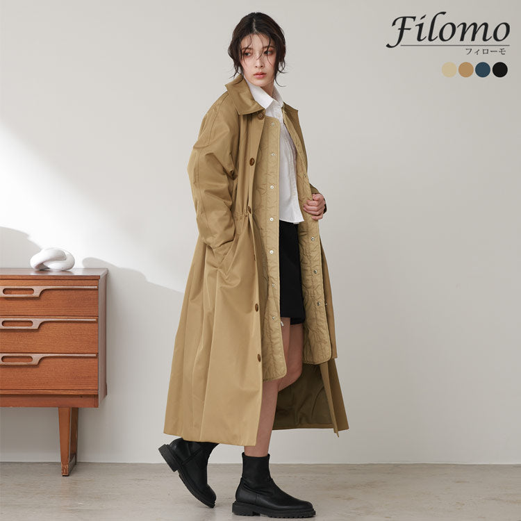 Filomo [Filomo] 3WAY Long Sten Color Coat with Quilted Liner