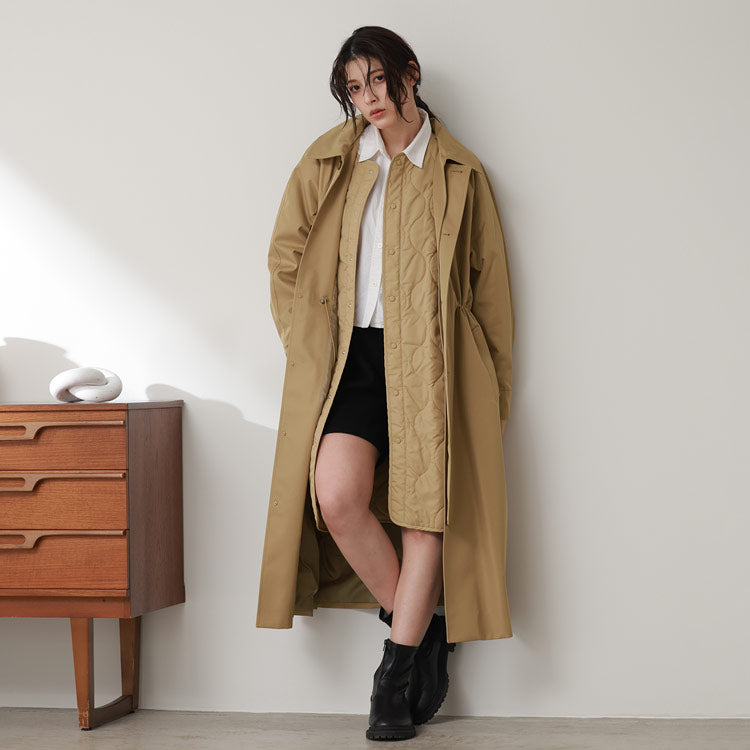 Filomo [Filomo] 3WAY Long Sten Color Coat with Quilted Liner