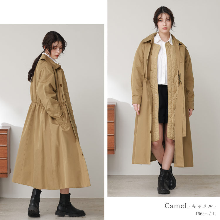 Filomo [Filomo] 3WAY Long Sten Color Coat with Quilted Liner