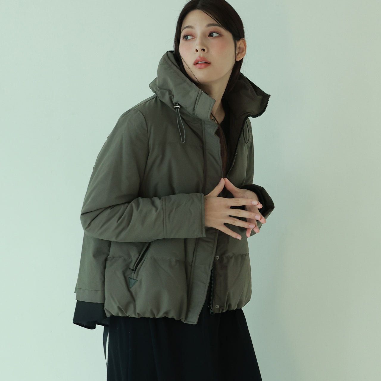 フィローモ Filomo [Filomo]ダウン80%バックフレアデザインダウンジャケット （カーキ） カーキ