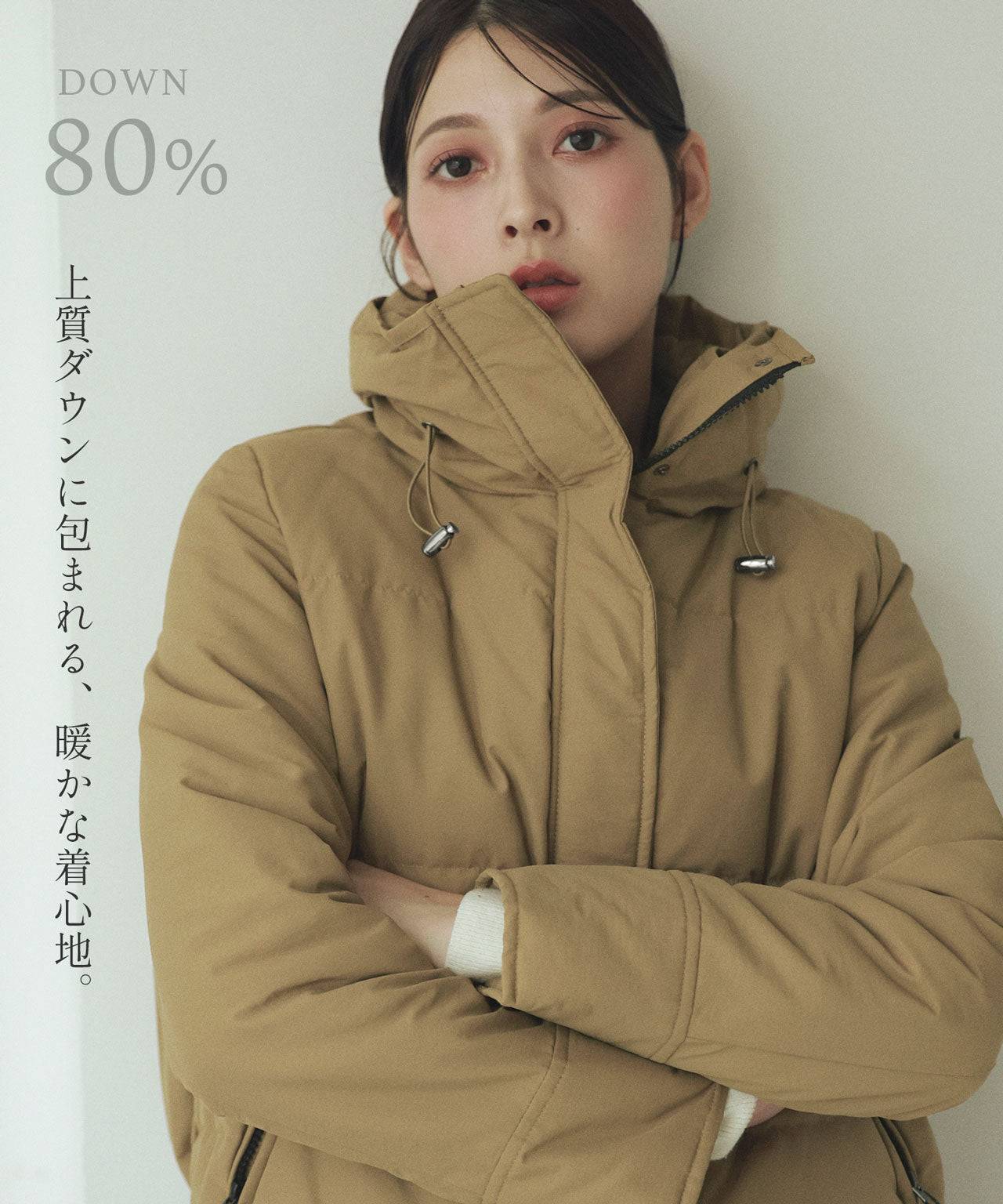 フィローモ Filomo [Filomo]ダウン80%バックフレアデザインダウンジャケット （カーキ） カーキ