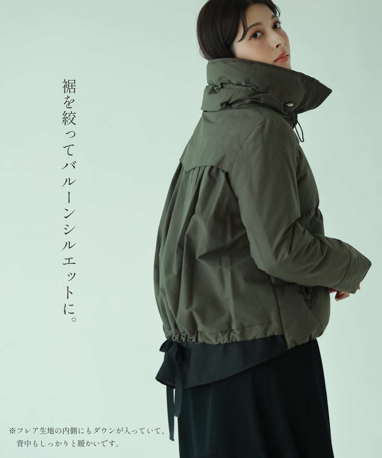 フィローモ Filomo [Filomo]ダウン80%バックフレアデザインダウンジャケット （カーキ） カーキ