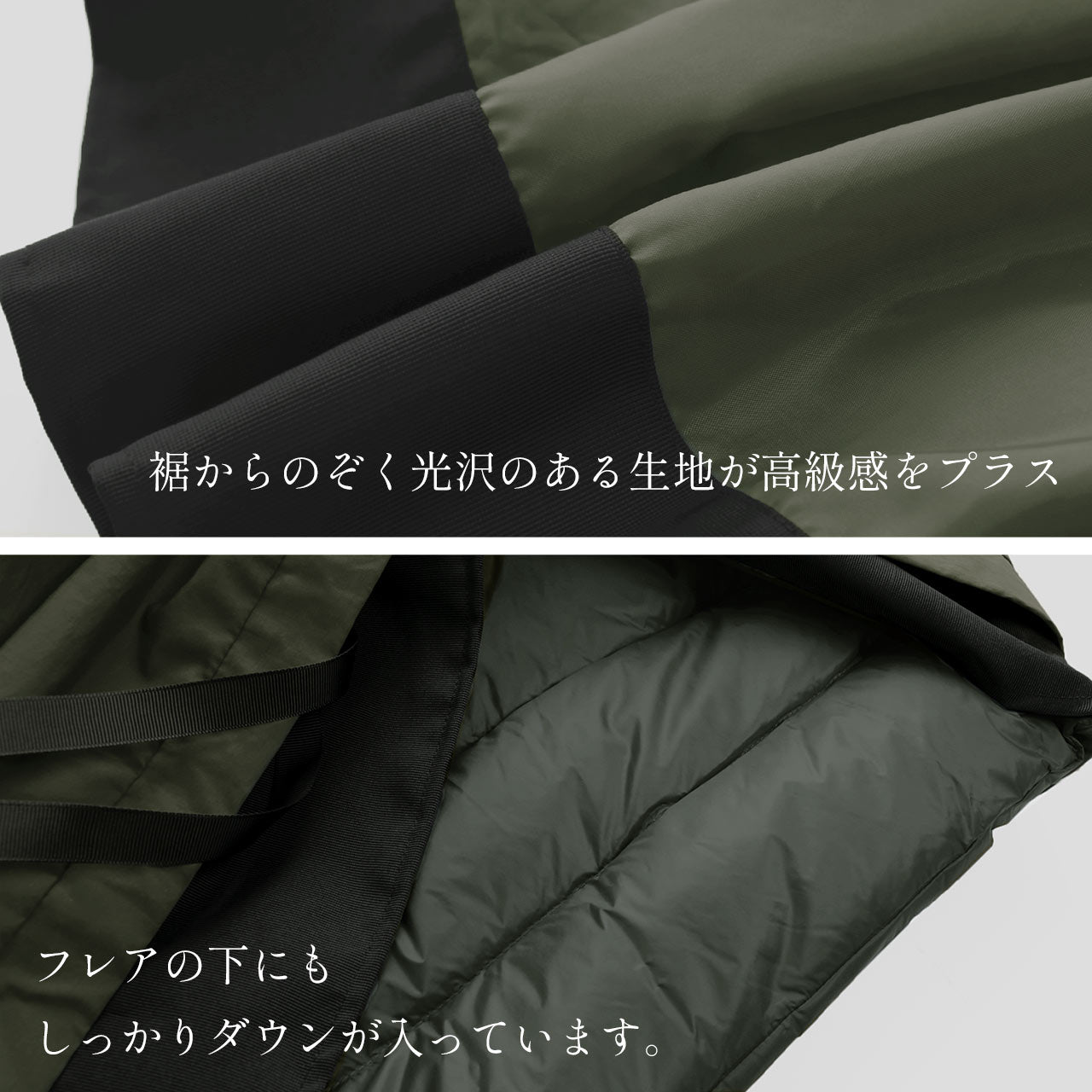 フィローモ Filomo [Filomo]ダウン80%バックフレアデザインダウンジャケット （カーキ） カーキ
