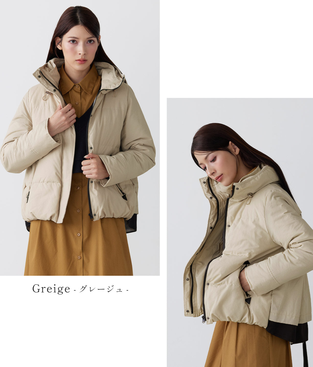 フィローモ Filomo [Filomo]ダウン80%バックフレアデザインダウンジャケット （カーキ） カーキ